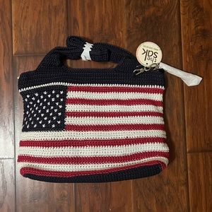The Sak hand crocheted American Flag bag